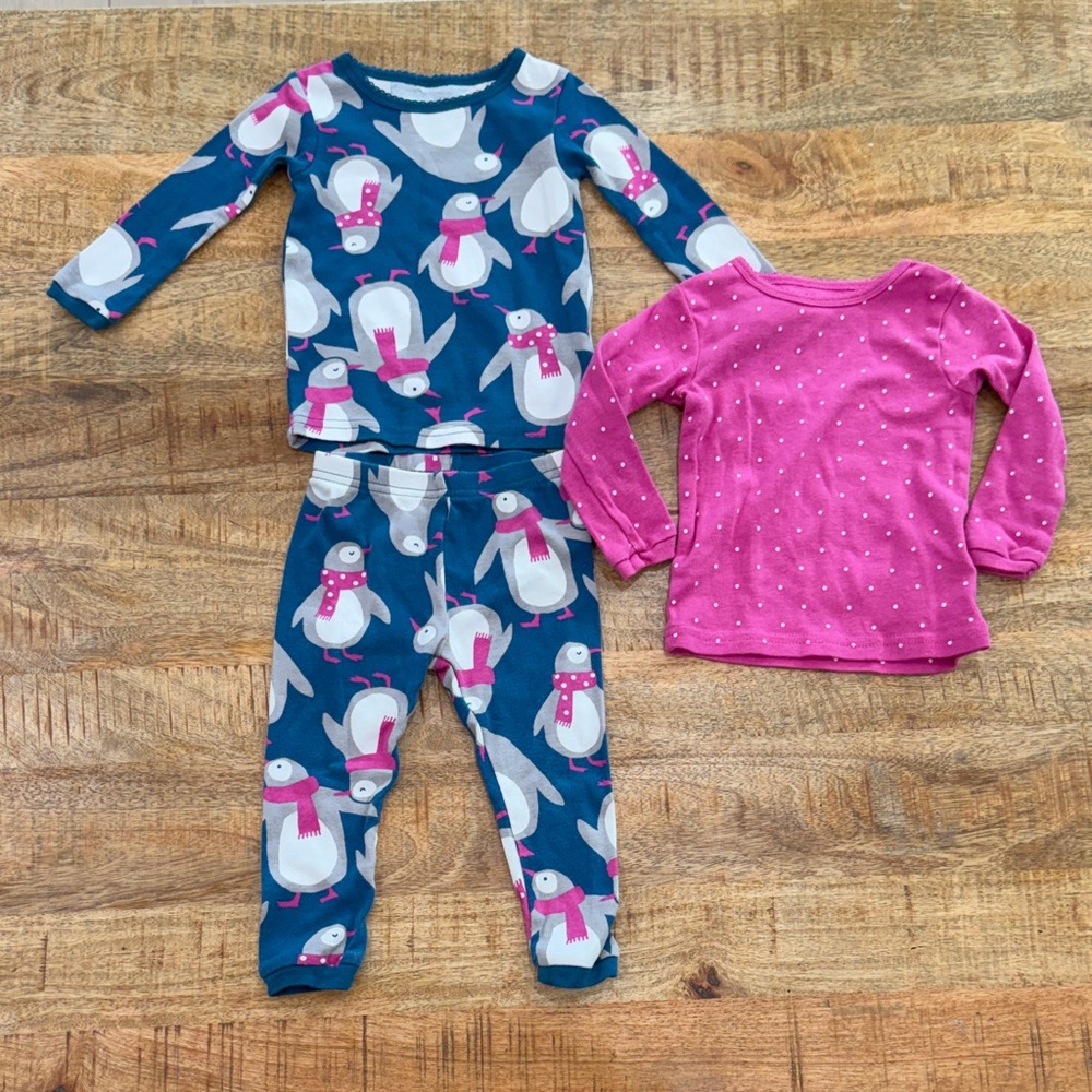 Penguin Polka Dot Pajama Set